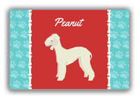 Thumbnail for Personalized Dogs Canvas Wrap & Photo Print XI - Red Background - Bedlington Terrier - Front View