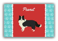 Thumbnail for Personalized Dogs Canvas Wrap & Photo Print XI - Red Background - Border Collie - Front View