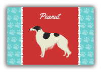 Thumbnail for Personalized Dogs Canvas Wrap & Photo Print XI - Red Background - Borzoi - Front View