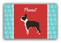 Thumbnail for Personalized Dogs Canvas Wrap & Photo Print XI - Red Background - Boston Terrier - Front View