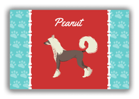 Thumbnail for Personalized Dogs Canvas Wrap & Photo Print XI - Red Background - Chinese Crested Dog - Front View