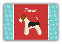 Thumbnail for Personalized Dogs Canvas Wrap & Photo Print XI - Red Background - Fox Terrier - Front View