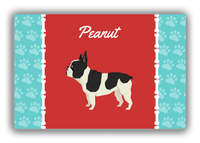 Thumbnail for Personalized Dogs Canvas Wrap & Photo Print XI - Red Background - French Bulldog - Front View