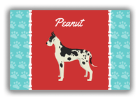 Thumbnail for Personalized Dogs Canvas Wrap & Photo Print XI - Red Background - Great Dane - Front View