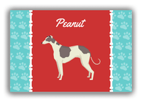 Thumbnail for Personalized Dogs Canvas Wrap & Photo Print XI - Red Background - Greyhound - Front View