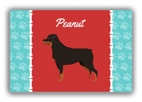 Thumbnail for Personalized Dogs Canvas Wrap & Photo Print XI - Red Background - Rottweiler - Front View