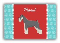Thumbnail for Personalized Dogs Canvas Wrap & Photo Print XI - Red Background - Schnauzer - Front View