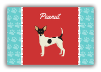 Thumbnail for Personalized Dogs Canvas Wrap & Photo Print XI - Red Background - Toy Fox Terrier - Front View