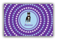 Thumbnail for Personalized Dogs Canvas Wrap & Photo Print XII - Purple Background - American Staffordshire Terrier - Front View