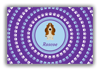 Thumbnail for Personalized Dogs Canvas Wrap & Photo Print XII - Purple Background - Basset Hound - Front View