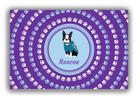 Thumbnail for Personalized Dogs Canvas Wrap & Photo Print XII - Purple Background - Boston Terrier - Front View