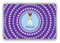Thumbnail for Personalized Dogs Canvas Wrap & Photo Print XII - Purple Background - Fox Terrier - Front View