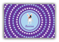 Thumbnail for Personalized Dogs Canvas Wrap & Photo Print XII - Purple Background - French Bulldog - Front View