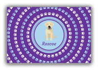 Thumbnail for Personalized Dogs Canvas Wrap & Photo Print XII - Purple Background - Labrador Retriever - Front View