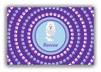 Thumbnail for Personalized Dogs Canvas Wrap & Photo Print XII - Purple Background - Poodle - Front View