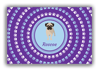 Thumbnail for Personalized Dogs Canvas Wrap & Photo Print XII - Purple Background - Pug - Front View