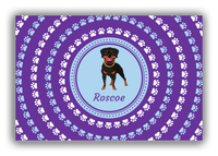 Thumbnail for Personalized Dogs Canvas Wrap & Photo Print XII - Purple Background - Rottweiler - Front View