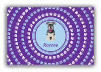 Thumbnail for Personalized Dogs Canvas Wrap & Photo Print XII - Purple Background - Schnauzer - Front View
