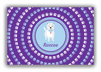 Thumbnail for Personalized Dogs Canvas Wrap & Photo Print XII - Purple Background - Westie - Front View