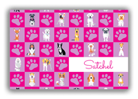 Thumbnail for Personalized Dogs Canvas Wrap & Photo Print XIII - Pink Squares - Front View