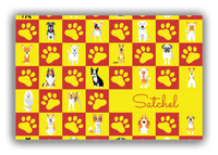 Thumbnail for Personalized Dogs Canvas Wrap & Photo Print XIII - Red Squares - Front View