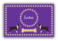 Thumbnail for Personalized Dogs Canvas Wrap & Photo Print XIV - Purple Background - American Staffordshire Terrier - Front View