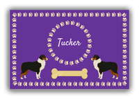 Thumbnail for Personalized Dogs Canvas Wrap & Photo Print XIV - Purple Background - Australian Shepherd - Front View