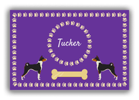 Thumbnail for Personalized Dogs Canvas Wrap & Photo Print XIV - Purple Background - Basenji - Front View
