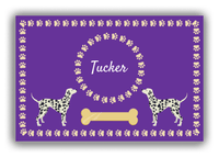Thumbnail for Personalized Dogs Canvas Wrap & Photo Print XIV - Purple Background - Dalmatian - Front View