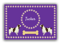 Thumbnail for Personalized Dogs Canvas Wrap & Photo Print XIV - Purple Background - English Springer Spaniel - Front View