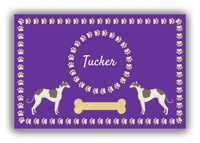 Thumbnail for Personalized Dogs Canvas Wrap & Photo Print XIV - Purple Background - Greyhound - Front View