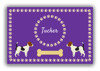 Thumbnail for Personalized Dogs Canvas Wrap & Photo Print XIV - Purple Background - Jack Russell Terrier - Front View