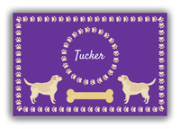 Thumbnail for Personalized Dogs Canvas Wrap & Photo Print XIV - Purple Background - Labrador Retriever - Front View