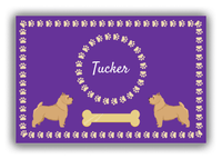 Thumbnail for Personalized Dogs Canvas Wrap & Photo Print XIV - Purple Background - Norwich Terrier - Front View