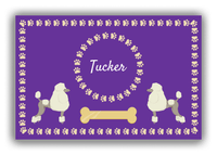 Thumbnail for Personalized Dogs Canvas Wrap & Photo Print XIV - Purple Background - Poodle - Front View