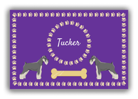 Thumbnail for Personalized Dogs Canvas Wrap & Photo Print XIV - Purple Background - Schnauzer - Front View