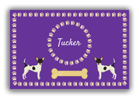 Thumbnail for Personalized Dogs Canvas Wrap & Photo Print XIV - Purple Background - Toy Fox Terrier - Front View