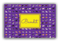 Thumbnail for Personalized Dogs Canvas Wrap & Photo Print XVII - Purple Background - Rectangle Nameplate - Front View