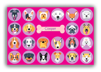 Thumbnail for Personalized Dogs Canvas Wrap & Photo Print XVIII - Bubble Dogs - Pink Background - Front View