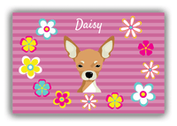 Thumbnail for Personalized Dogs Canvas Wrap & Photo Print XIX - Pink Background - Chihuahua - Front View