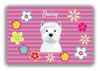 Thumbnail for Personalized Dogs Canvas Wrap & Photo Print XIX - Pink Background - Westie - Front View