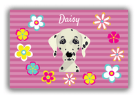 Thumbnail for Personalized Dogs Canvas Wrap & Photo Print XIX - Pink Background - Dalmatian - Front View