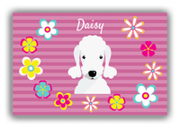 Thumbnail for Personalized Dogs Canvas Wrap & Photo Print XIX - Pink Background - Bedlington Terrier - Front View