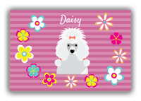 Thumbnail for Personalized Dogs Canvas Wrap & Photo Print XIX - Pink Background - Poodle - Front View