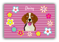 Thumbnail for Personalized Dogs Canvas Wrap & Photo Print XIX - Pink Background - Beagle - Front View