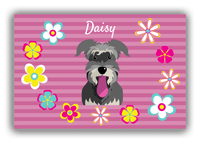 Thumbnail for Personalized Dogs Canvas Wrap & Photo Print XIX - Pink Background - Schnauzer - Front View