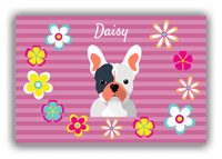 Thumbnail for Personalized Dogs Canvas Wrap & Photo Print XIX - Pink Background - French Bulldog - Front View