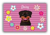 Thumbnail for Personalized Dogs Canvas Wrap & Photo Print XIX - Pink Background - Rottweiler - Front View