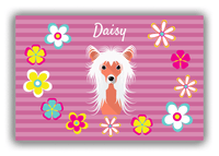 Thumbnail for Personalized Dogs Canvas Wrap & Photo Print XIX - Pink Background - Chinese Crested Dog - Front View