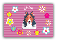 Thumbnail for Personalized Dogs Canvas Wrap & Photo Print XIX - Pink Background - Collie - Front View
